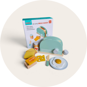 Drewniany Toster dla Dzieci z Akcesoriami – Zestaw My Little Bread Maker