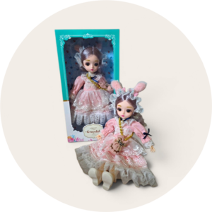 Lalka Kolekcjonerska 30 cm – Vintage Princesa z Uszkami i Ruchomymi Stawami