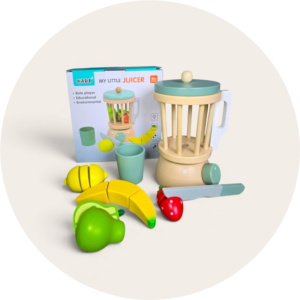 Drewniany Blender Koktajlowy z Owocami – Zestaw My Little Juicer