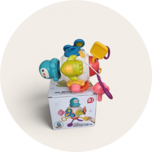 Interaktywna Zabawka Sensoryczna Kosmonauta 8w1 - Busy Cube Montessori dla Niemowląt