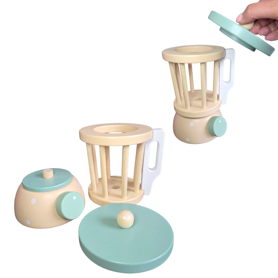 Drewniany Blender Koktajlowy z Owocami – Zestaw My Little Juicer - obrazek 5