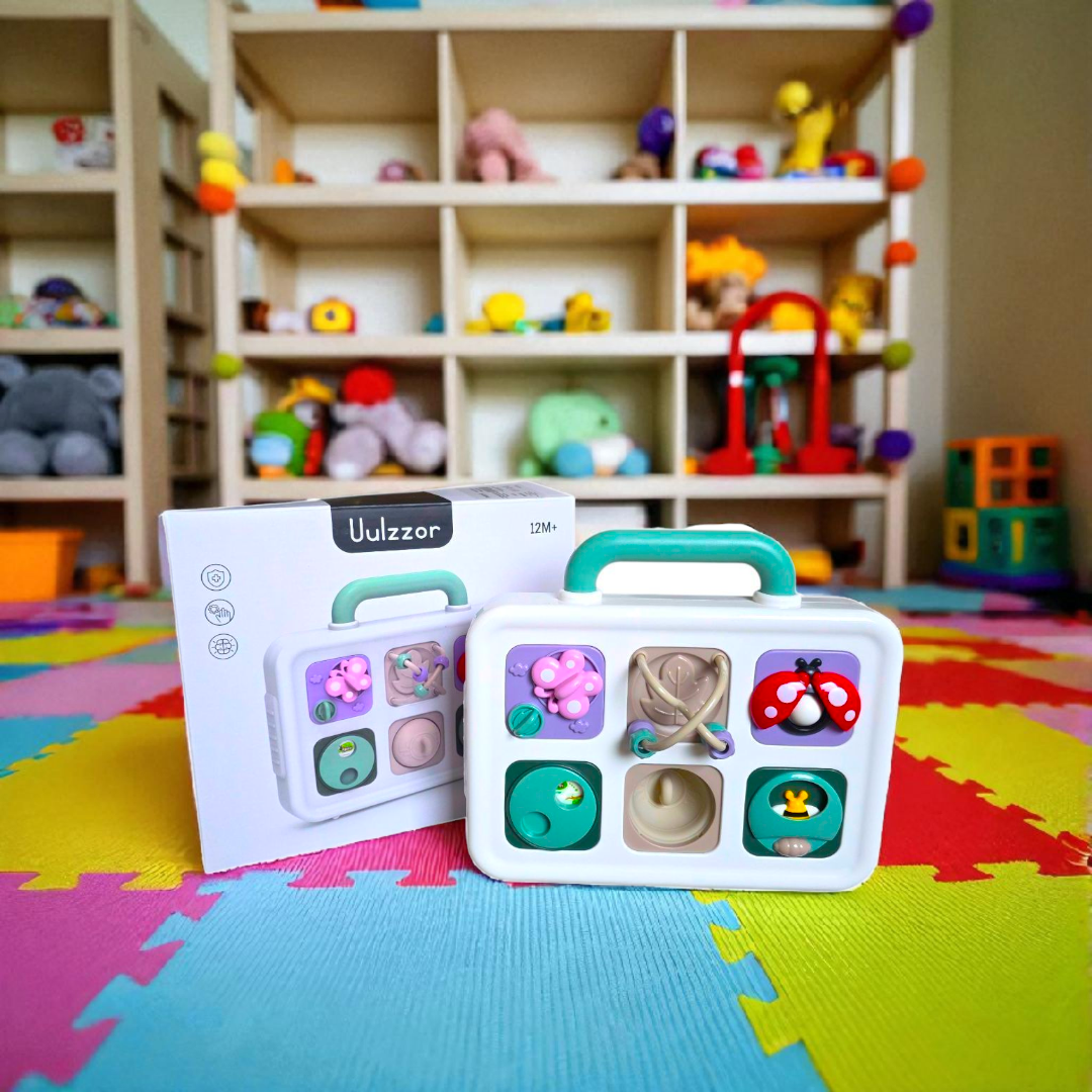 Edukacyjna Walizeczka Sensoryczna 6w1 – Tablica Manipulacyjna Montessori dla Malucha - obrazek 2