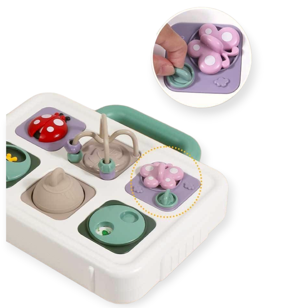 Edukacyjna Walizeczka Sensoryczna 6w1 – Tablica Manipulacyjna Montessori dla Malucha - obrazek 8