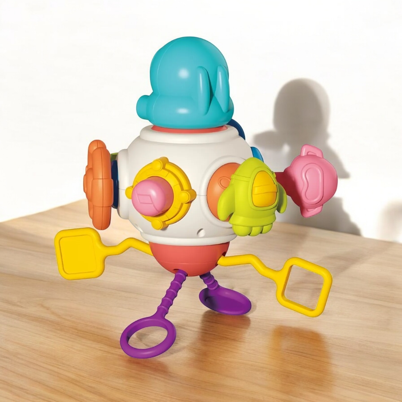 Interaktywna Zabawka Sensoryczna Kosmonauta 8w1 - Busy Cube Montessori dla Niemowląt - obrazek 2