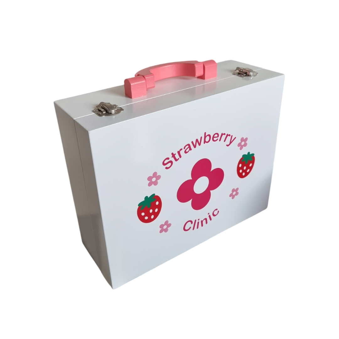 Drewniany Zestaw Lekarza Strawberry Clinic – Walizka i Akcesoria - obrazek 8