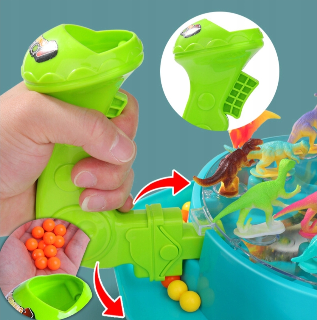 Gra Zręcznościowa Duel Dinosaurs - Bitwa Dinozaurów (24 kulki, 16 figurek) - obrazek 2