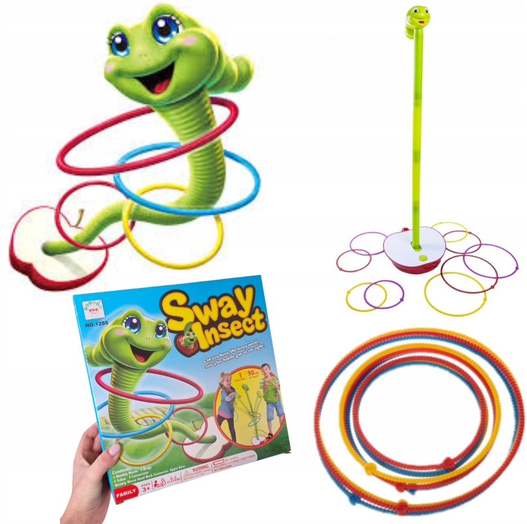 Gra Zręcznościowa Tańczący Robaczek – Chyboczący się Owad + Obręcze 90cm - obrazek 2
