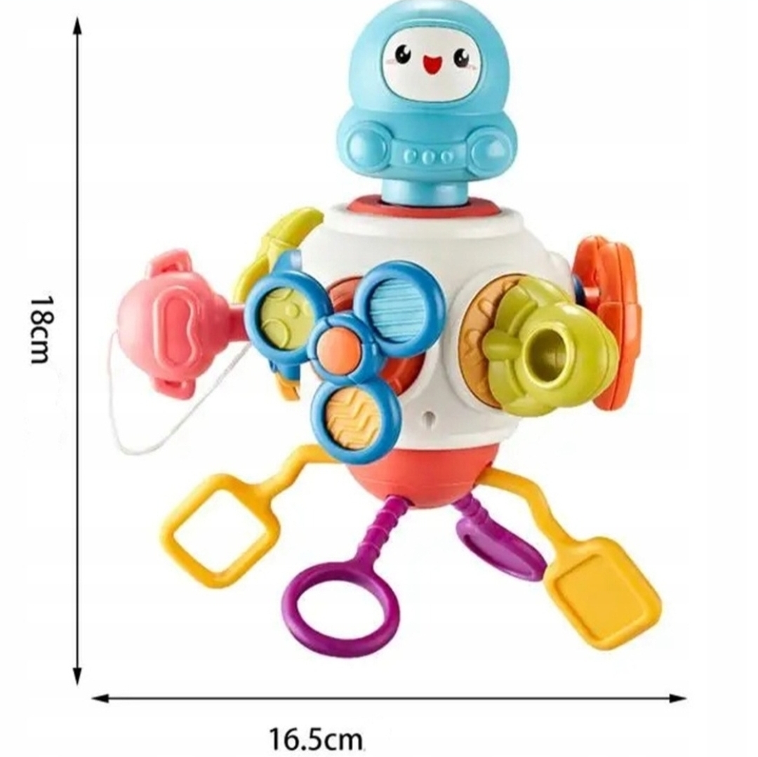 Interaktywna Zabawka Sensoryczna Kosmonauta 8w1 - Busy Cube Montessori dla Niemowląt - obrazek 10