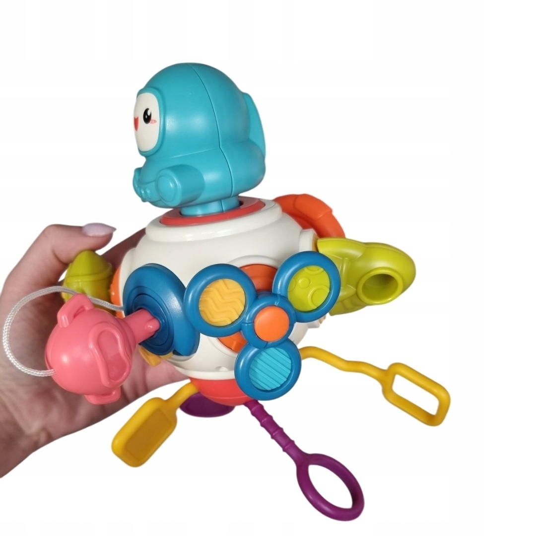 Interaktywna Zabawka Sensoryczna Kosmonauta 8w1 - Busy Cube Montessori dla Niemowląt - obrazek 6