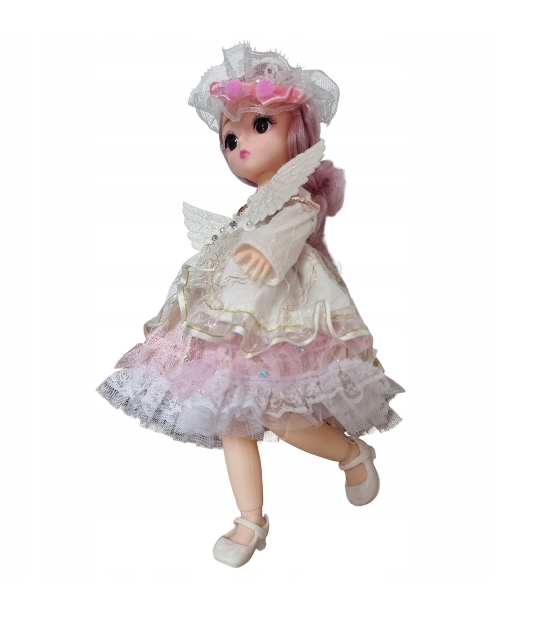 Lalka Kolekcjonerska Aniołek 30 cm - Skrzydła i Tiulowa Suknia - Ruchome Stawy Premium - obrazek 7