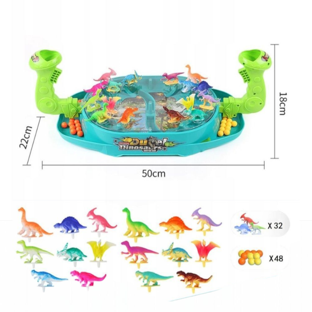 Gra Zręcznościowa Duel Dinosaurs - Bitwa Dinozaurów (24 kulki, 16 figurek) - obrazek 3